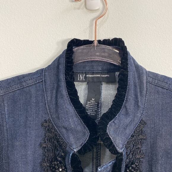 I.N.C. International Concepts Jean Jacket Women's Medium - Picture 4 of 12